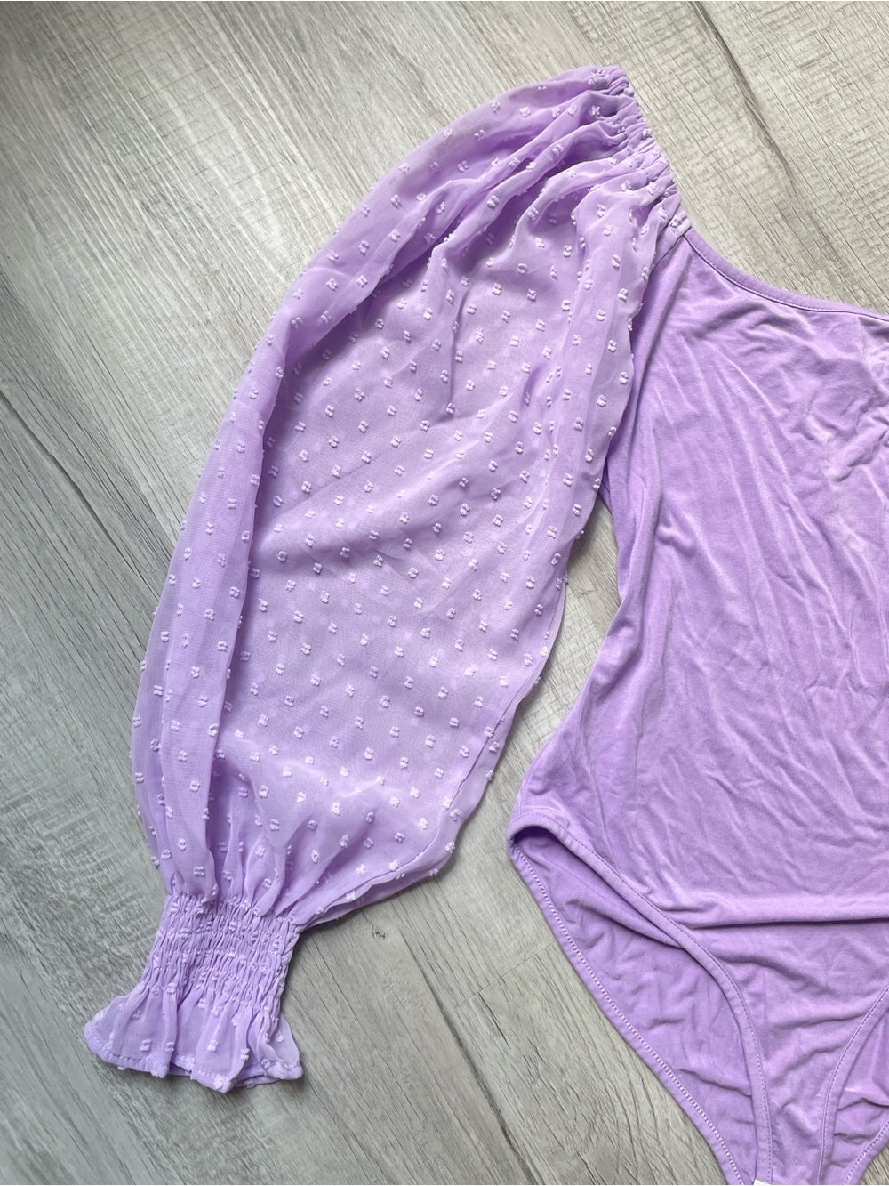 Lilac Puff Sleeve Bodysuit